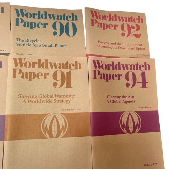 Worldwatch Paper Lot Vintage 80s Ecology Energy Global Warming Environment - Picture 2 of 5